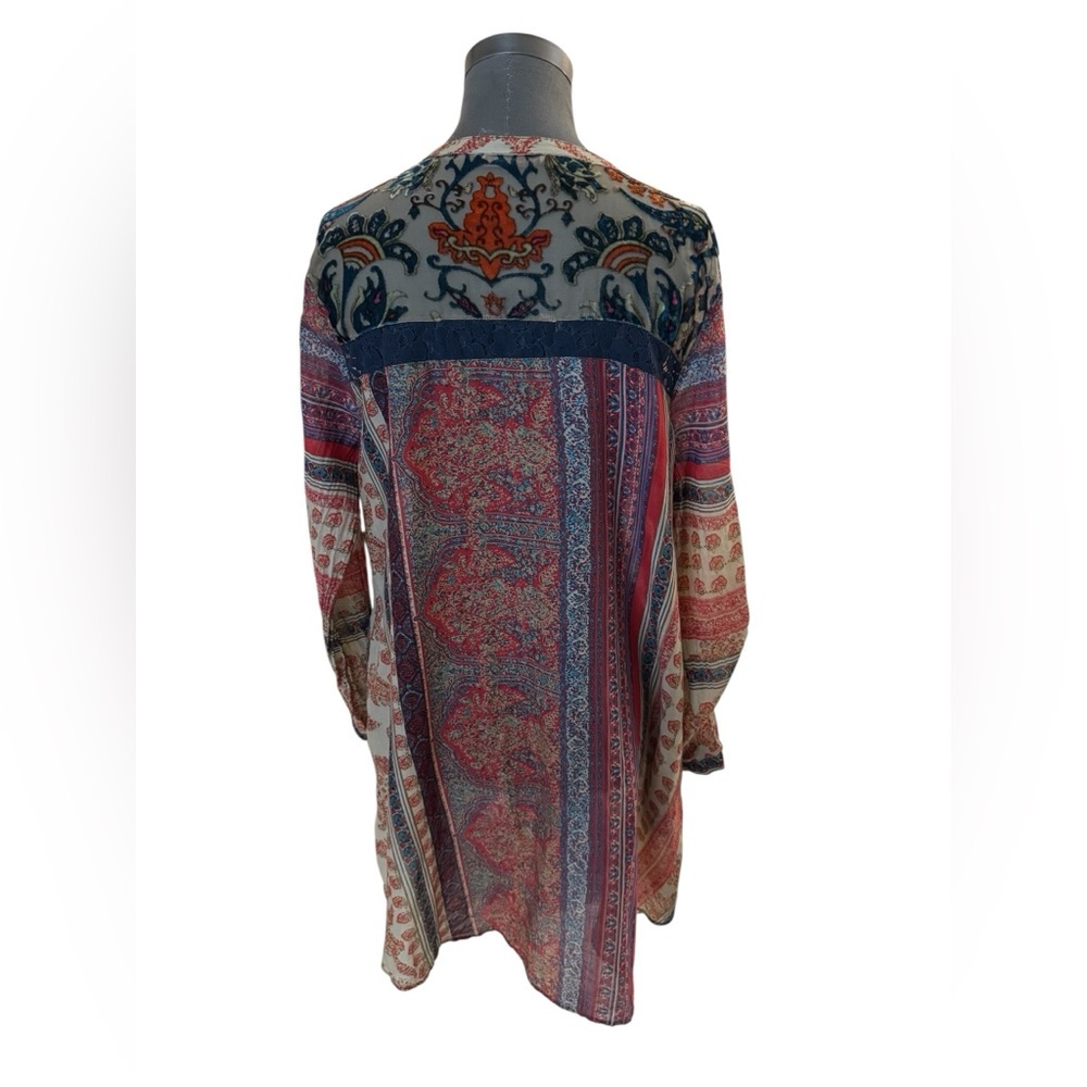 Soft Surroundings Aleyna Tunic Top Boho Button Down Large - Picture 5 of 11